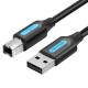 Vention Кабел USB 2.0 A Male to B Male, Black 1m - COQBF, COQBF