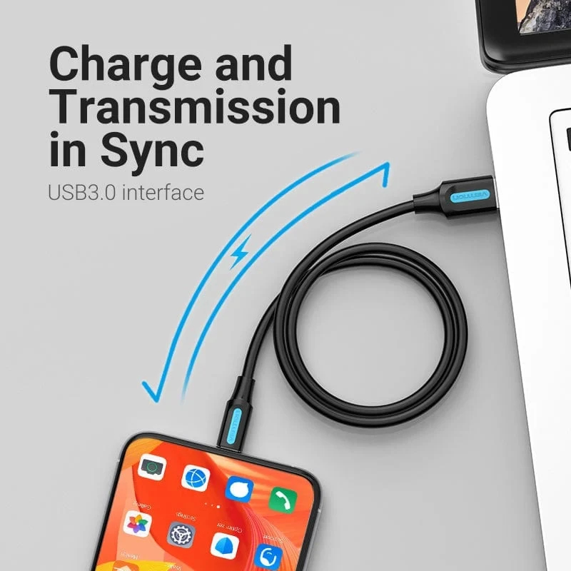 Vention Кабел USB3.0 A M / USB-C M 0.5m - COZBD
