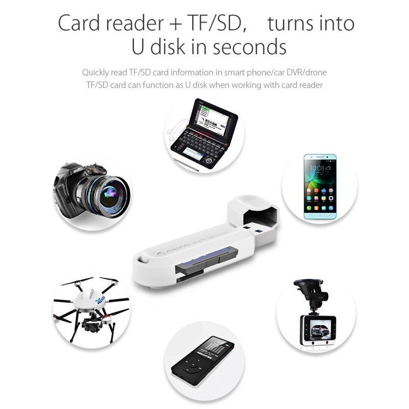 Orico четец на карти Card Reader USB3.0 Gray - CRS21-BK, CRS21-BK