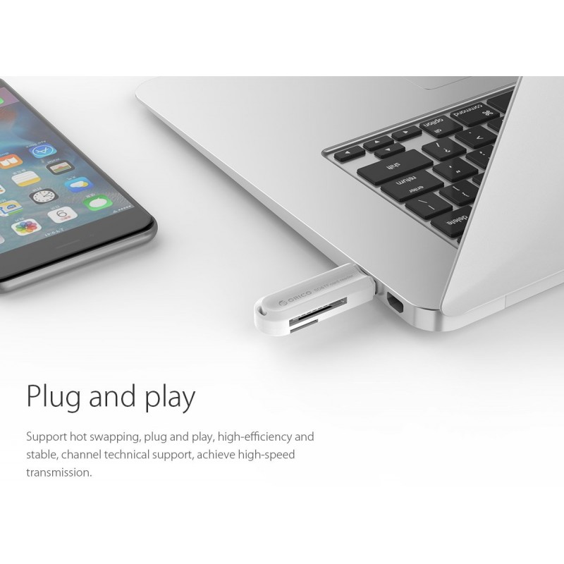 Orico четец на карти Card Reader USB3.0 Gray - CRS21-BK, CRS21-BK