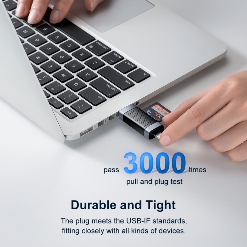Orico четец за карти Card Reader USB Type C/A Black - CD2D-AC2-BK, CD2D-AC2-BK-EP