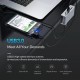 Orico хъб USB 3.0 HUB Clip Type 2 port, SD card reader - aux Micro-USB power input, Aluminum - MH2AC-U3-SV, MH2AC-U3-SV-BP
