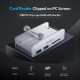 Orico хъб USB 3.0 HUB Clip Type 2 port, SD card reader - aux Micro-USB power input, Aluminum - MH2AC-U3-SV, MH2AC-U3-SV-BP