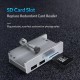 Orico хъб USB 3.0 HUB Clip Type 2 port, SD card reader - aux Micro-USB power input, Aluminum - MH2AC-U3-SV, MH2AC-U3-SV-BP