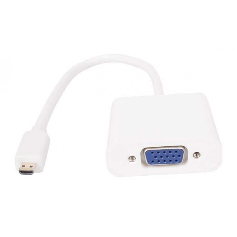 VCom Адаптер Adapter Mini HDMI CM to VGA F White - CG592-0.15m-CG592-0.15m