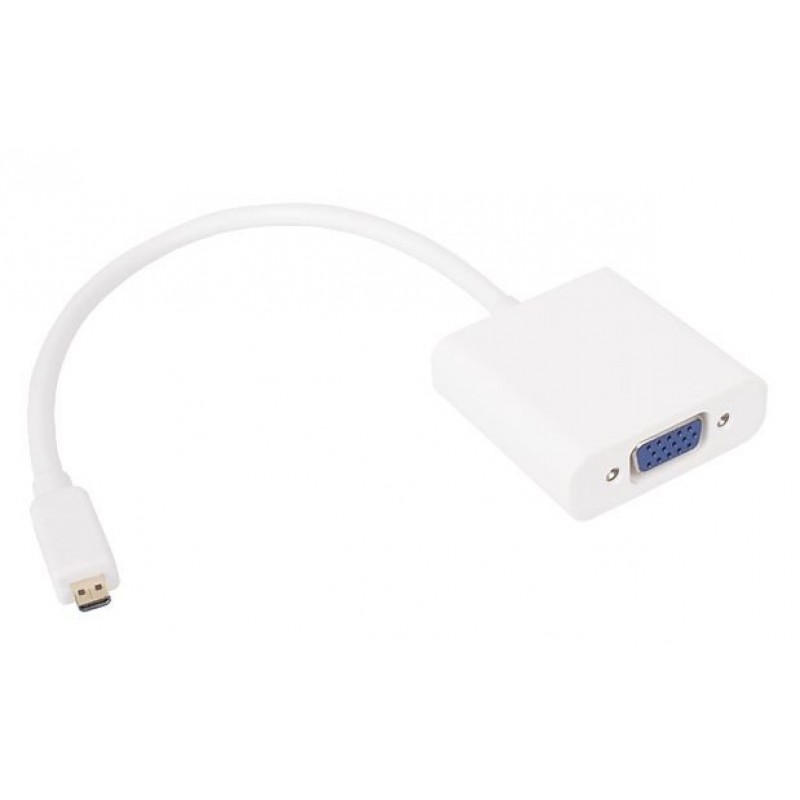 VCom Адаптер Adapter Mini HDMI CM to VGA F White - CG592-0.15m-CG592-0.15m