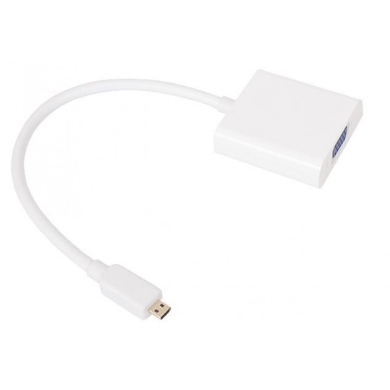 VCom Адаптер Adapter Mini HDMI CM to VGA F White - CG592-0.15m-CG592-0.15m
