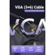 Vention Кабел за монитор VGA HD15 M / M 1.5m Gold Plated, 2 Ferrites - DAEBG, DAEBG