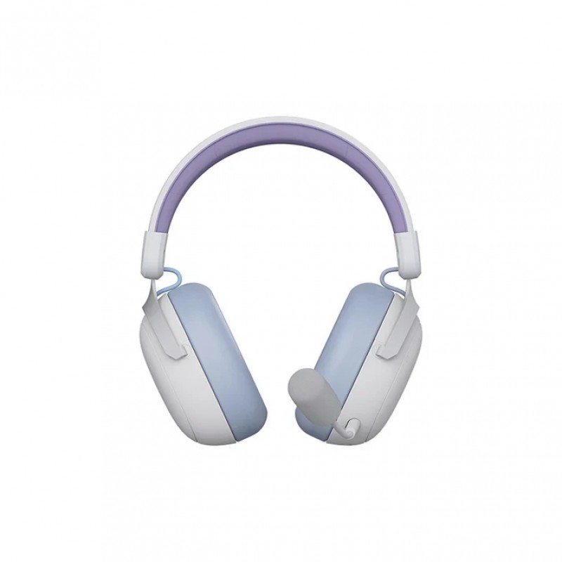 Ajazz безжични геймърски слушалки Wireless Gaming Headphones - AHM08 MAX Purple, White, Blue - Bluetooth , 2.4G