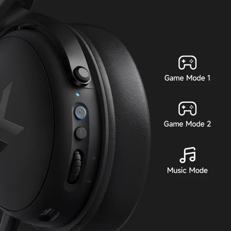 MCHOSE безжични геймърски слушалки Wireless Gaming Headphones - V9 Pro Icy White - Bluetooth , 2.4G