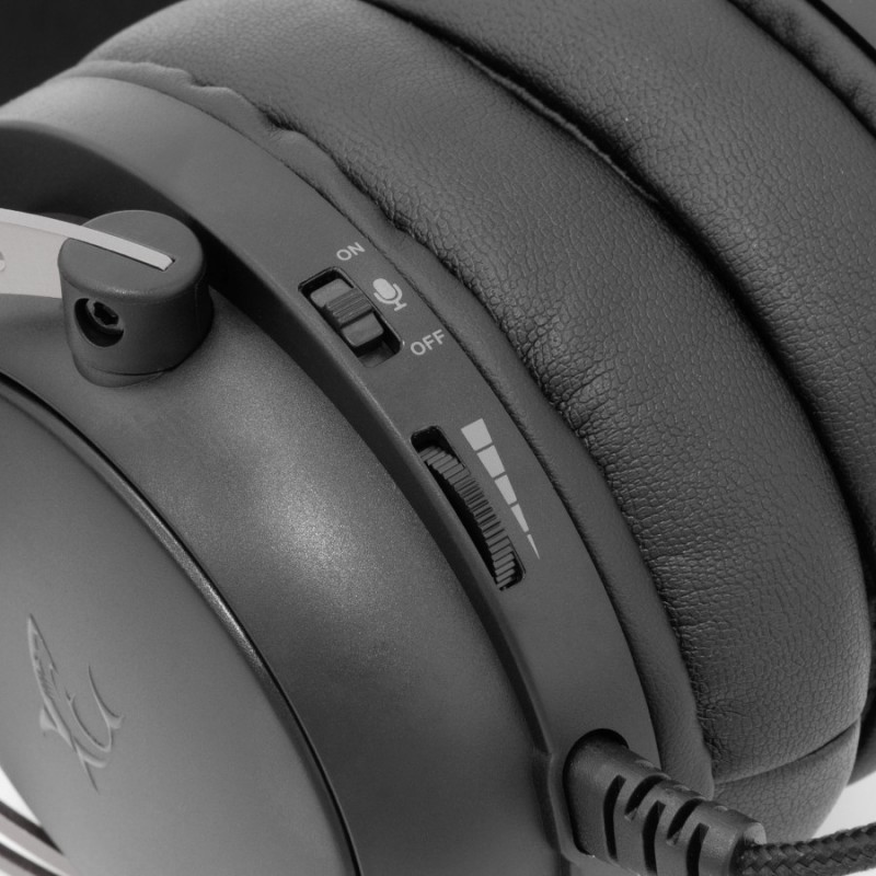 White Shark геймърски слушалки Gaming Headphones GORILLA BLACK/GREY - 53mm, Stereo 2.0