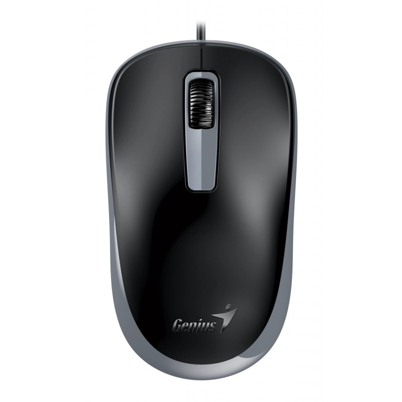 Genius безшумна мишка Silent Mouse DX-125S Black+Grey - SILENT, USB, GENIUS-DX-125S-BLK-GREY