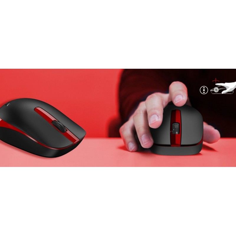 Genius безжична мишка Wireless Mouse - NX-7007 Red - 2.4GHz