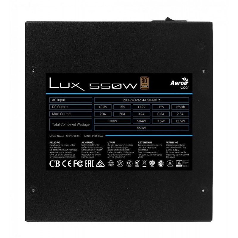 AeroCool захранване PSU LUX-550W Bronze - ACPB-LD55AEC.11-ACPB-LD55AEC.11