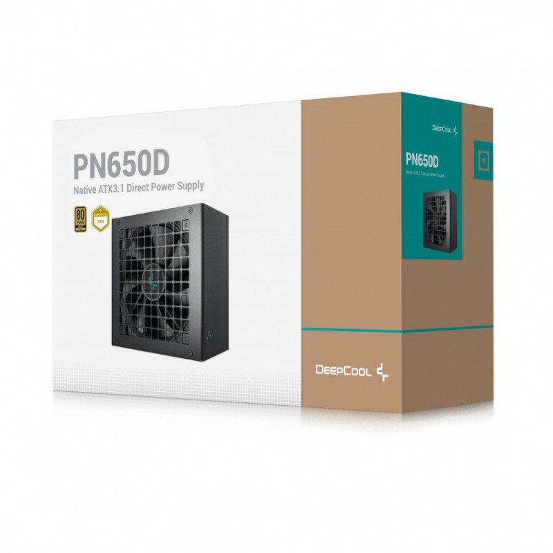 DeepCool захранване PSU ATX 3.1 650W Gold - PN650-D, R-PN650D-FC0B-JGEU-V2