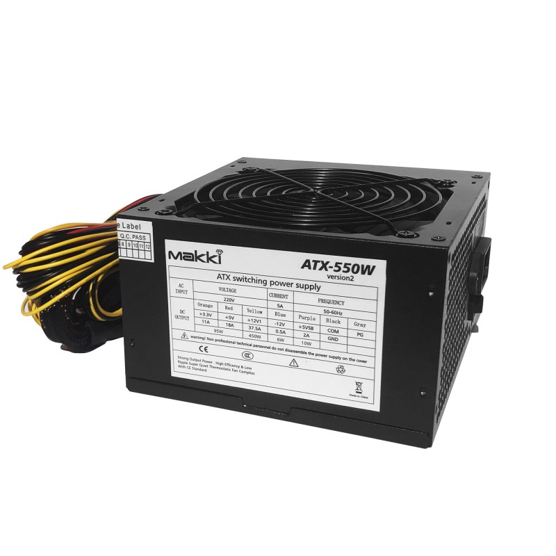 Makki захранване PSU 550W PFC Version 2 - MAKKI-ATX-550V2-MAKKI-ATX-550V2