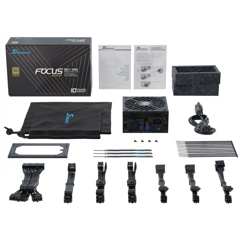 Seasonic захранване PSU SFX/ATX 650W Gold, Full Modular - FOCUS SGX-650 - SSR-650SGX, SSR-650SGX