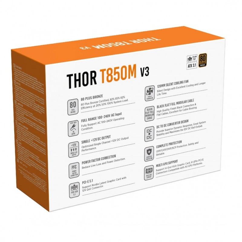 Xigmatek захранване PSU ATX 3.1 850W Bronze - Thor T850M V3, EN43338