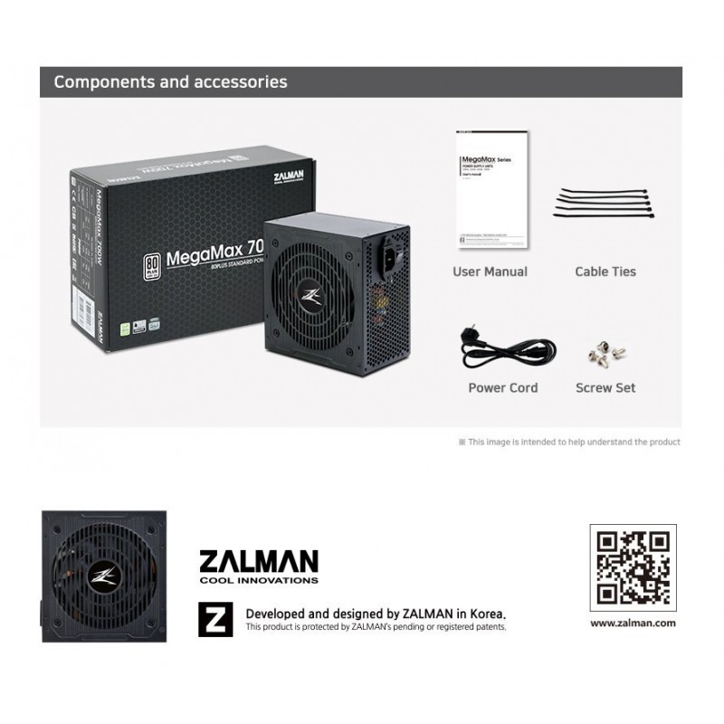 Zalman захранване PSU MegaMax 700W 80+ ZM700-TXII-ZM700-TXII