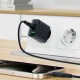 Acefast Универсално зарядно за стена Charger Wall GaN PD 20W - A78 - USB-C x 1, USB-A x 1, Black, ACEFAST-A78-BK