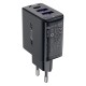 Acefast Универсално зарядно за стена Charger Wall GaN PD 35W - A57 - USB-C x 1, USB-A x 2, Black, ACEFAST-A57-BK
