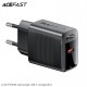 Acefast Универсално зарядно за стена Charger Wall GaN PD30W - A102 - USB-C x 1, Black, ACEFAST-A102-BK