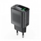 Acefast Универсално зарядно за стена Charger Wall GaN Quick Charge 18W - A90 - USB-A x 1, Black, ACEFAST-A90-BK