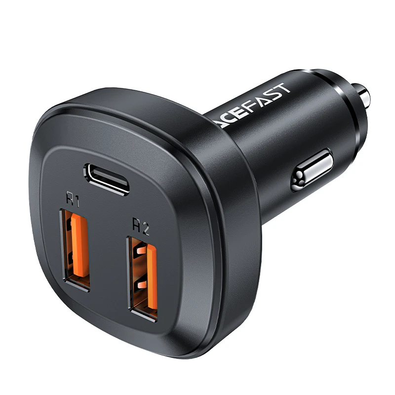Acefast зарядно за кола Fast Charger Car PD3.0 66W - B2 - USB-C x 1, USB-A x 2, Black, ACEFAST-B2-BK