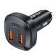 Acefast зарядно за кола Fast Charger Car PD3.0 66W - B2 - USB-C x 1, USB-A x 2, Black, ACEFAST-B2-BK