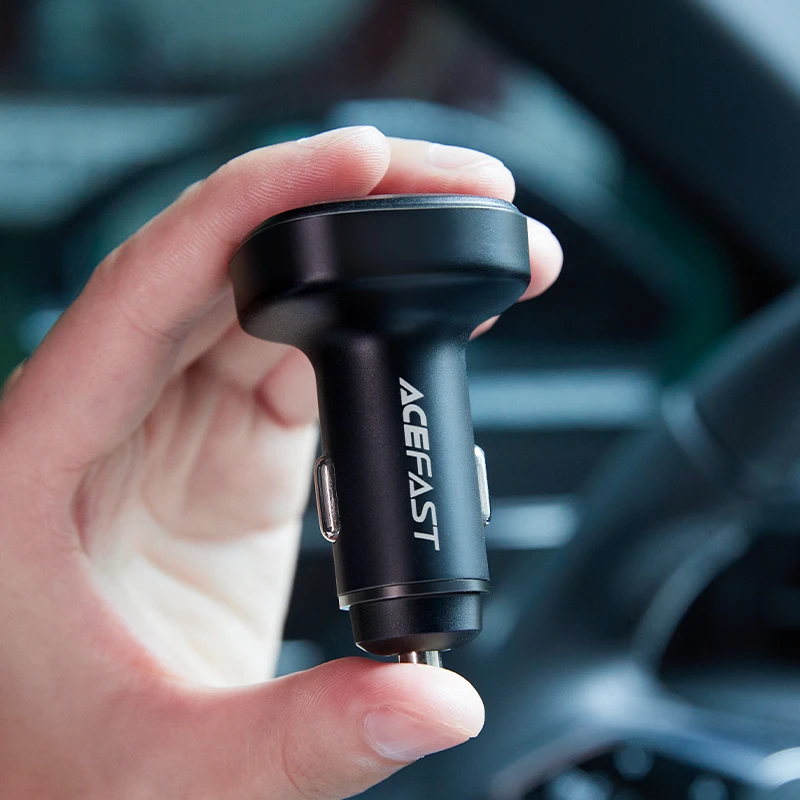 Acefast зарядно за кола Fast Charger Car PD3.0 66W - B9 - USB-C x 1, USB-A x 2, Black, ACEFAST-B9-BK