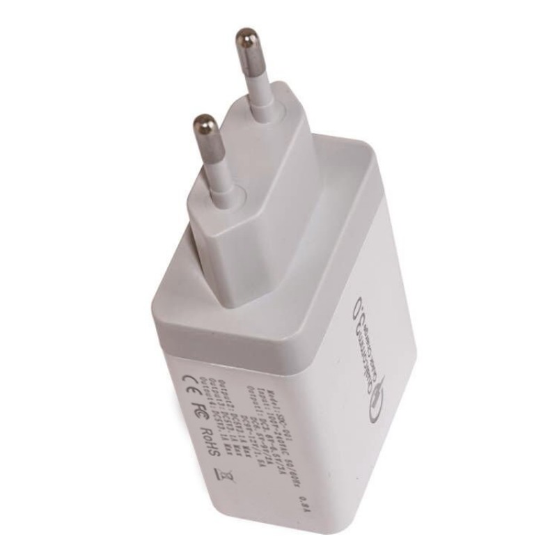 Makki бързо зарядно Fast Charger - QC3.0+3xUSB 30W White - MAKKI-QC48W4, MAKKI-QC48W4