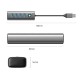 Orico хъб HUB USB3.0 4 port, Aluminium, Grey - PDD4U-U3-015-GY, PDD4U-U3-015-GY-EP