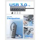Orico хъб HUB USB3.0 4 port, Aluminium, Grey - PDD4U-U3-015-GY, PDD4U-U3-015-GY-EP