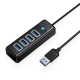 Orico хъб HUB USB3.0 4 port Black - PW4U-U3-015-BK, PW4U-U3-015-BK-EP