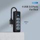 Orico хъб HUB USB3.0 4 port Black - PW4U-U3-015-BK, PW4U-U3-015-BK-EP