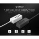 Orico хъб USB2.0 HUB 4 port - USB/Micro USB input, Black - W5P-U2-030-BK-EP, W5P-U2-030-BK-EP-HW