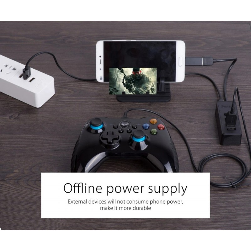 Orico хъб USB2.0 HUB 4 port - USB/Micro USB input, Black - W5P-U2-100-BK-EP, W5P-U2-100-BK-EP-HW