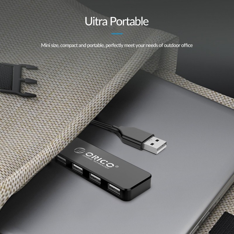 Orico хъб USB2.0 HUB 4 port White - FL01-WH, FL01-WH
