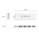 Orico хъб USB2.0 HUB 4 port White - FL01-WH, FL01-WH