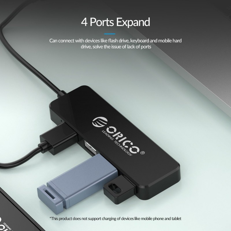 Orico хъб USB2.0 HUB 4 port White - FL01-WH, FL01-WH