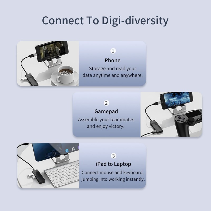 Orico хъб USB2.0 HUB 4 port White - FL02-WH, FL02-WH-BP