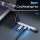 Orico хъб USB3.0/2.0 HUB 3 port + card reader, Aluminum - AH-A12F-GY, AH-A12F-GY-BP