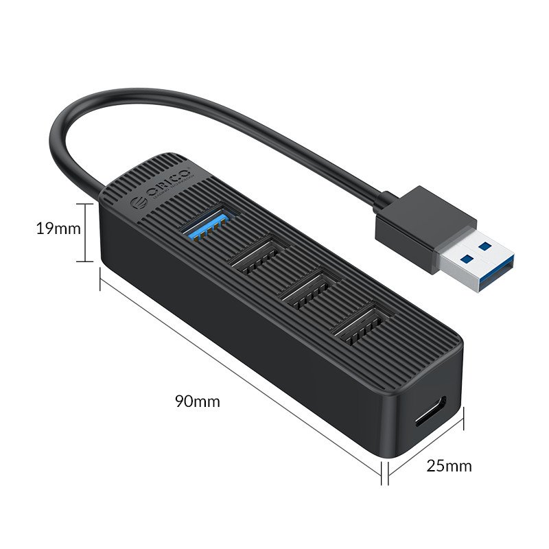 Orico хъб USB3.0/2.0 HUB 4 ports - TWU32-4A-TWU32-4A-BK-EP