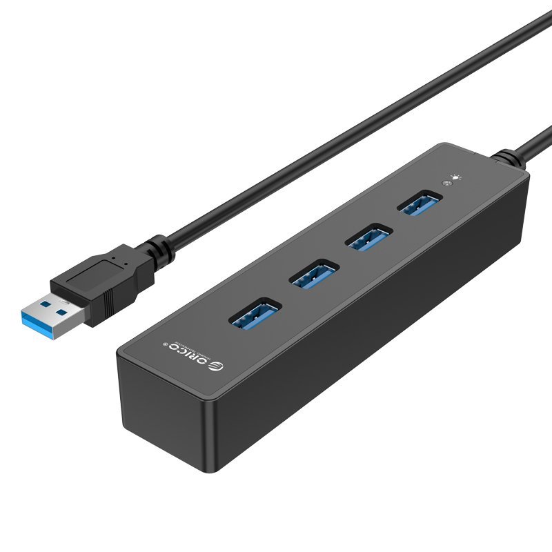 Orico хъб USB3.0 HUB 4 port black - W8PH4-U3-BK, W8PH4-U3-BK-BP