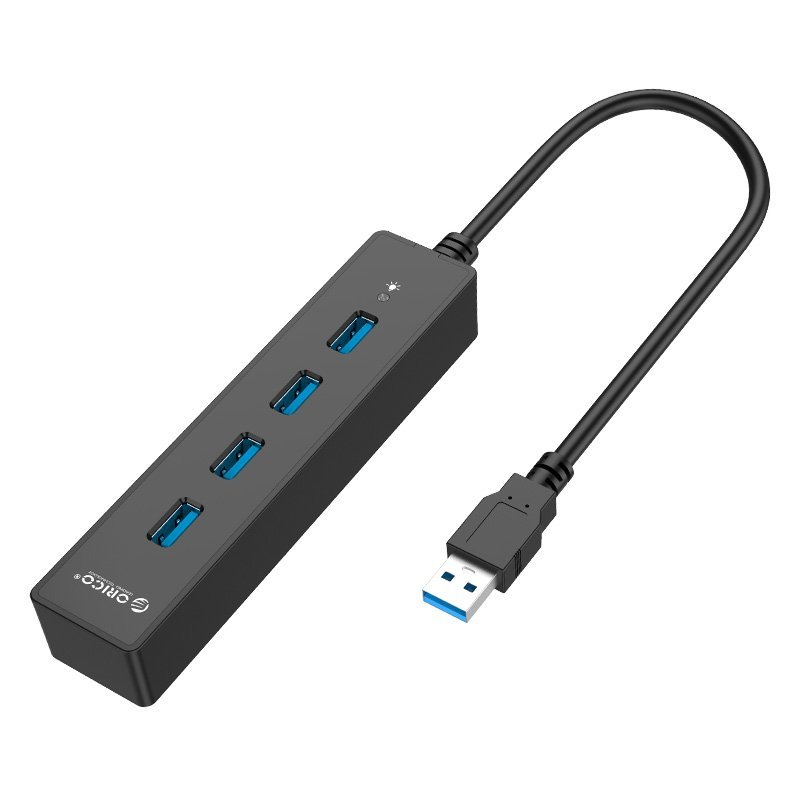 Orico хъб USB3.0 HUB 4 port black - W8PH4-U3-BK, W8PH4-U3-BK-BP