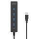 Orico хъб USB3.0 HUB 4 port black - W8PH4-U3-BK, W8PH4-U3-BK-BP