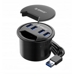Orico хъб за бюро Desktop grommet USB 3.0 HUB, 4 port - DESK-4U-BK-BP