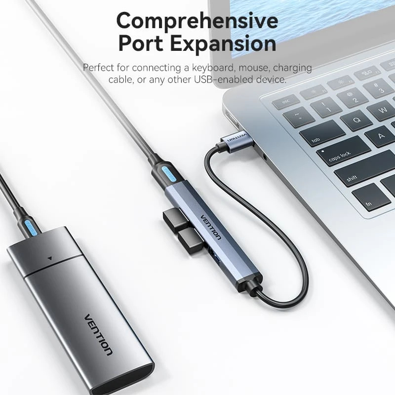 Vention хъб USB3.0 HUB 4 port Aluminium - CKOHB