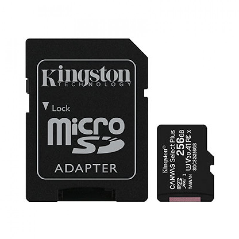 256G SDMIC KINGST CANVAS SEL+, SDCS2/256GB / SDCS2/256GB