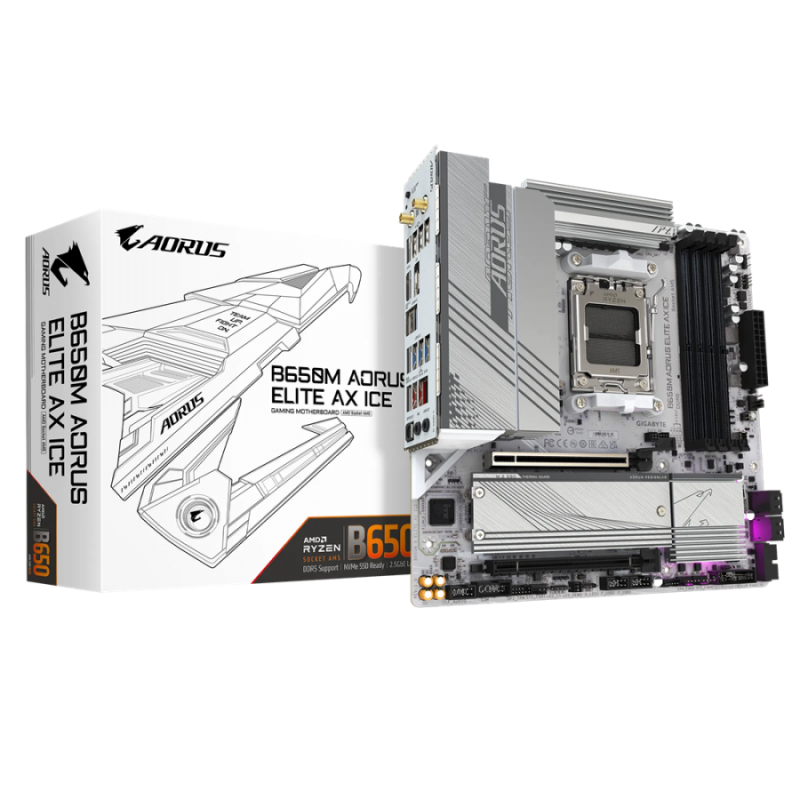 GB B650M A ELITE AX ICE /AM5